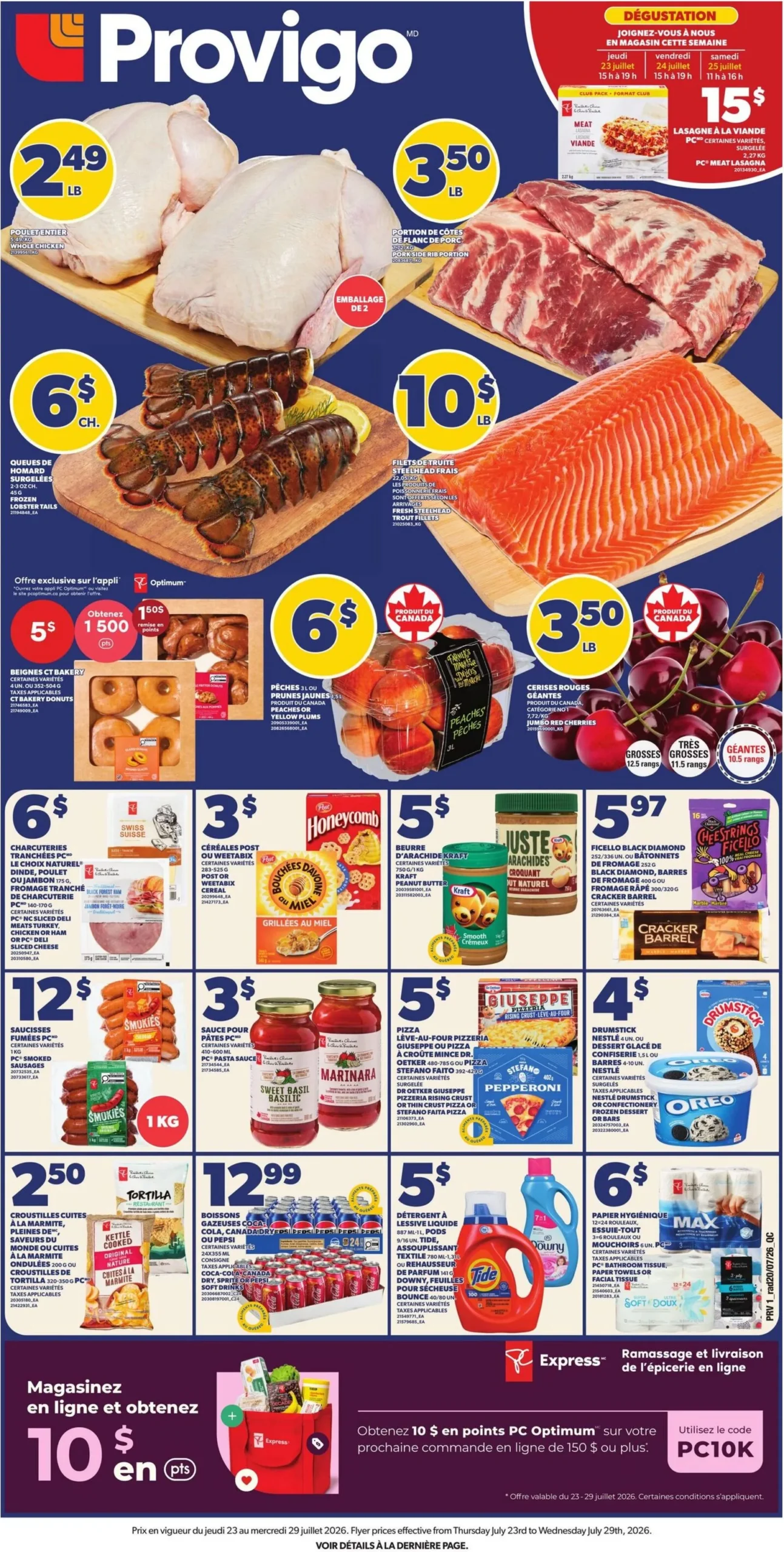 Page 1 de la Circulaire Provigo du 23 au 29 juillet 2026