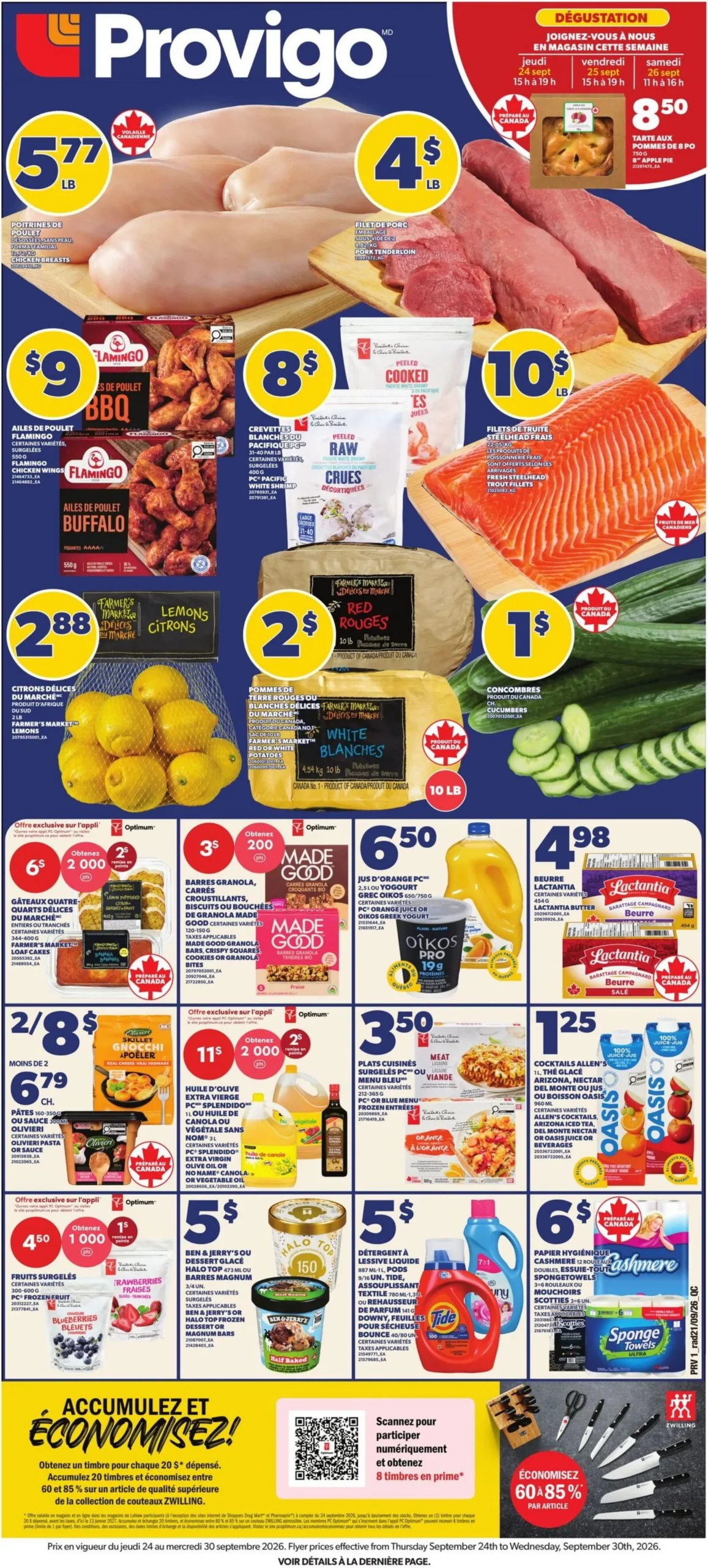 Page 1 de la Circulaire Provigo du 24 au 30 septembre 2026