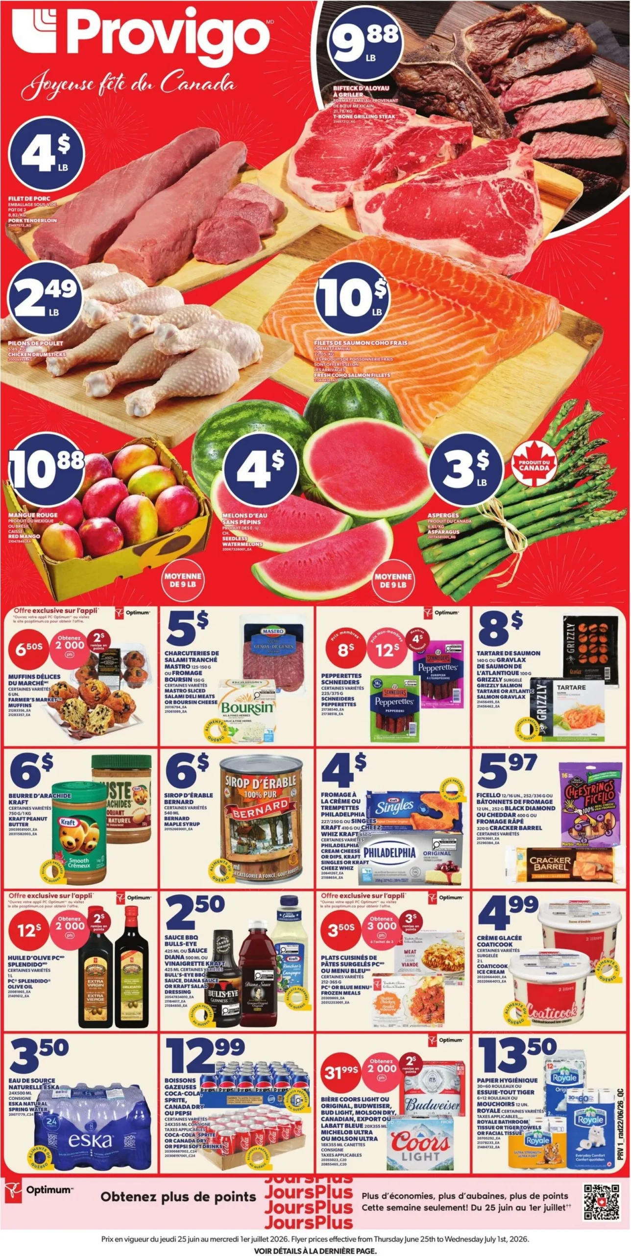 Page 1 de la Circulaire Provigo du 25 juin au 1 juillet 2026