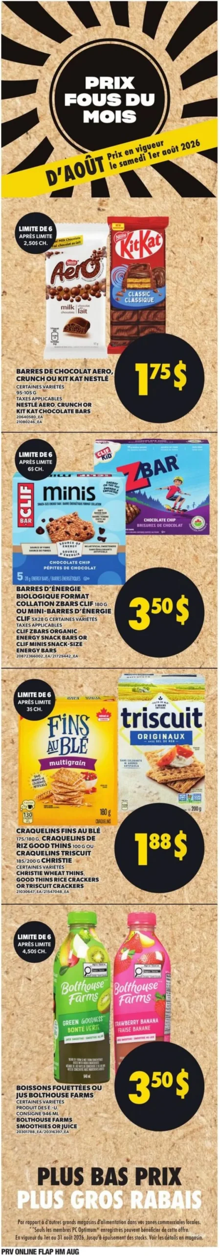 Page 6 de la Circulaire Provigo du 30 juillet au 5 août 2026