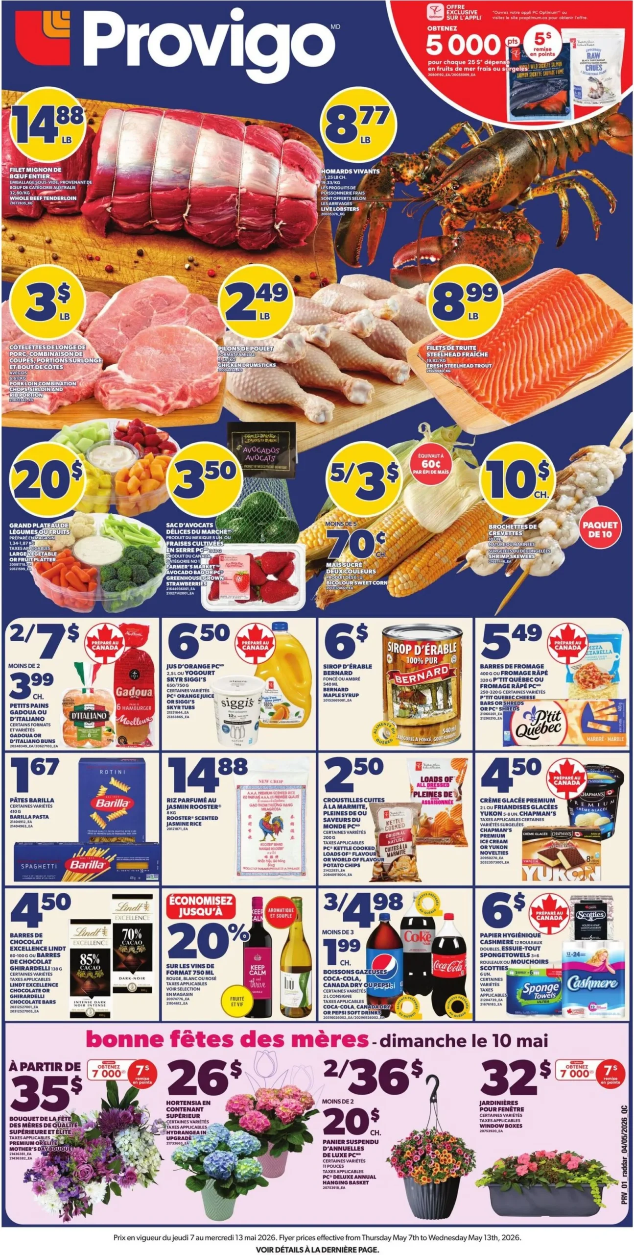 Page 1 de la Circulaire Provigo du 7 au 13 mai 2026