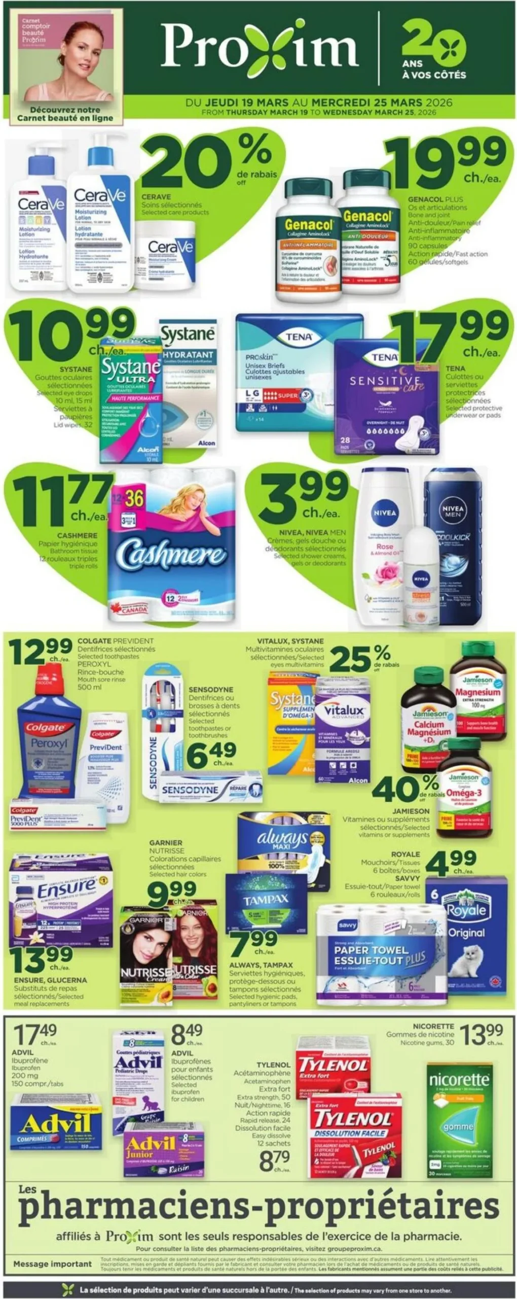 Page 1 de la Circulaire Proxim du 19 au 25 mars 2026