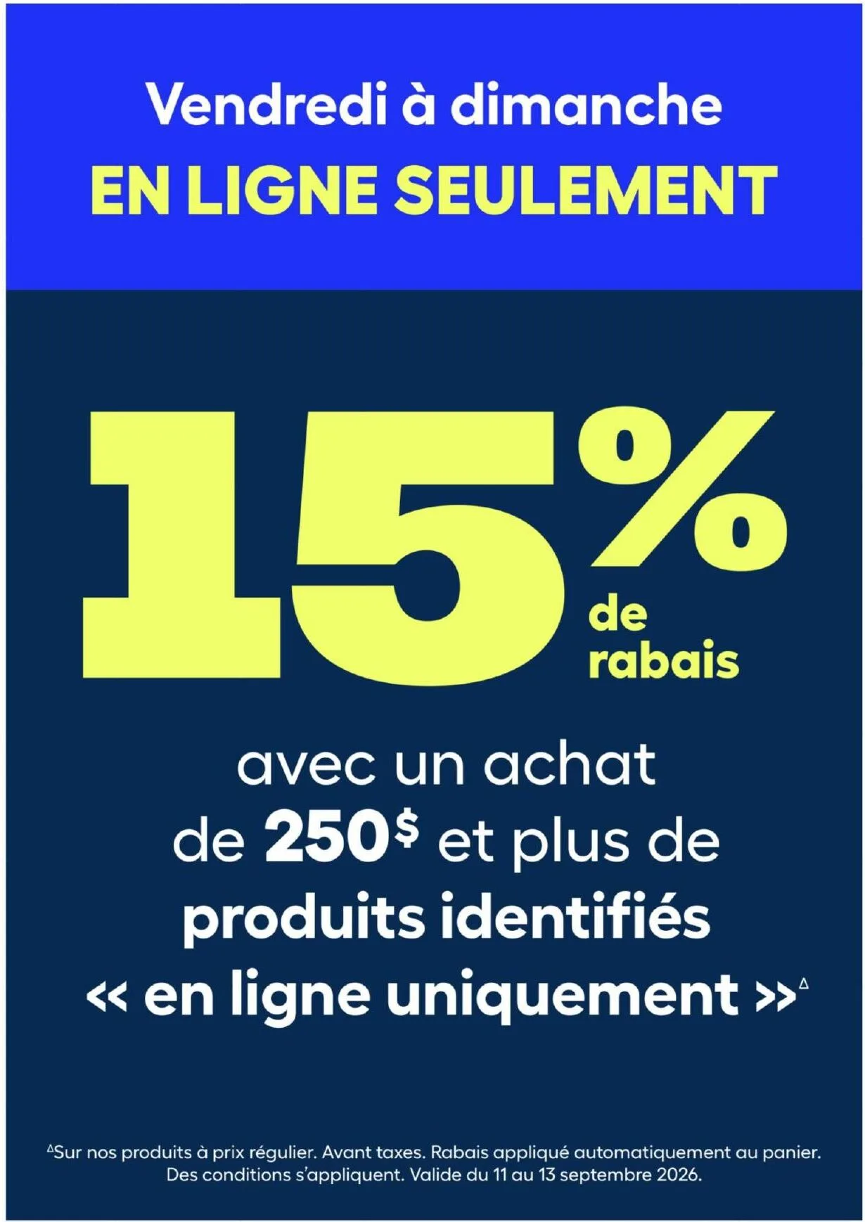 Page 1 de la Circulaire Rona du 10 au 16 septembre 2026