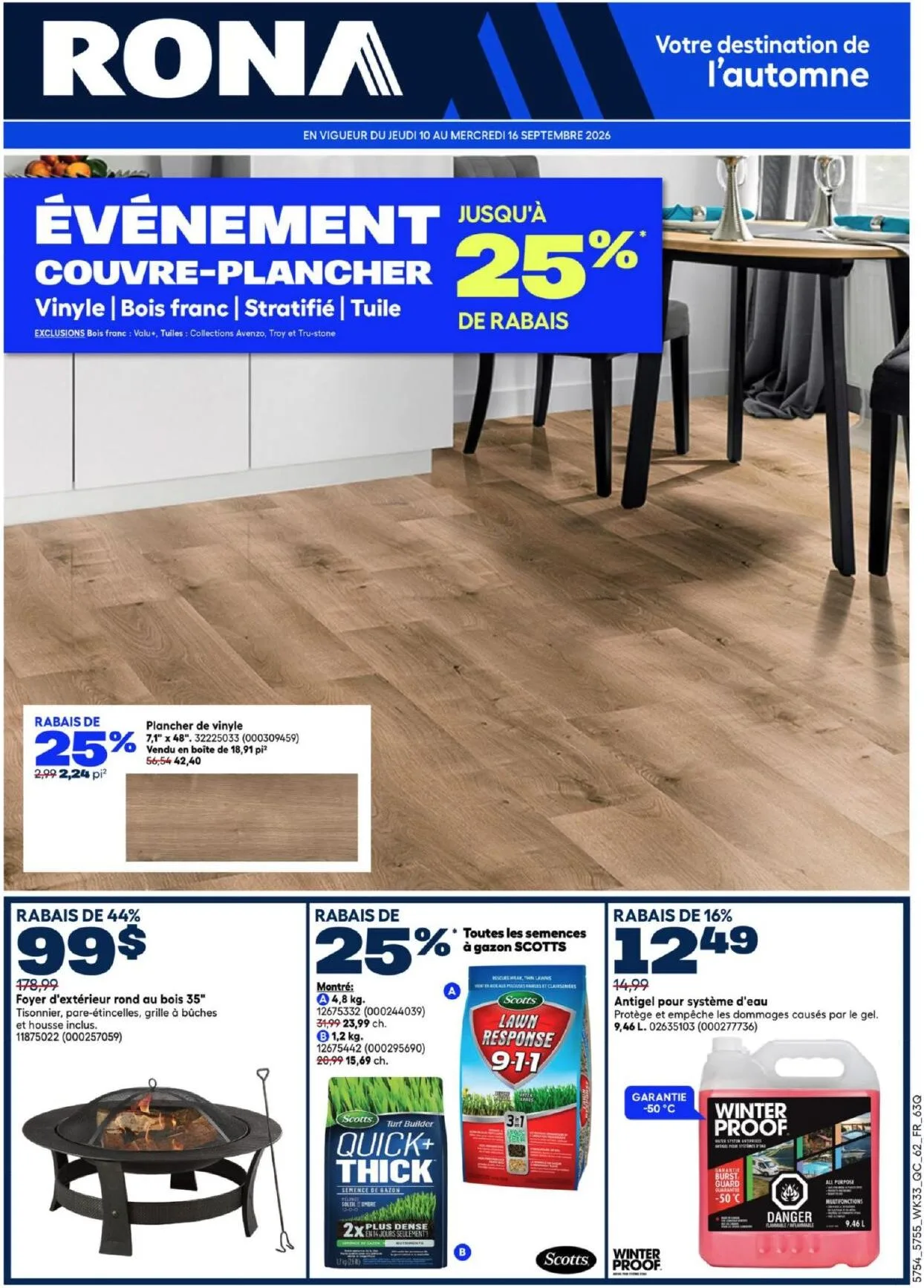 Page 2 de la Circulaire Rona du 10 au 16 septembre 2026
