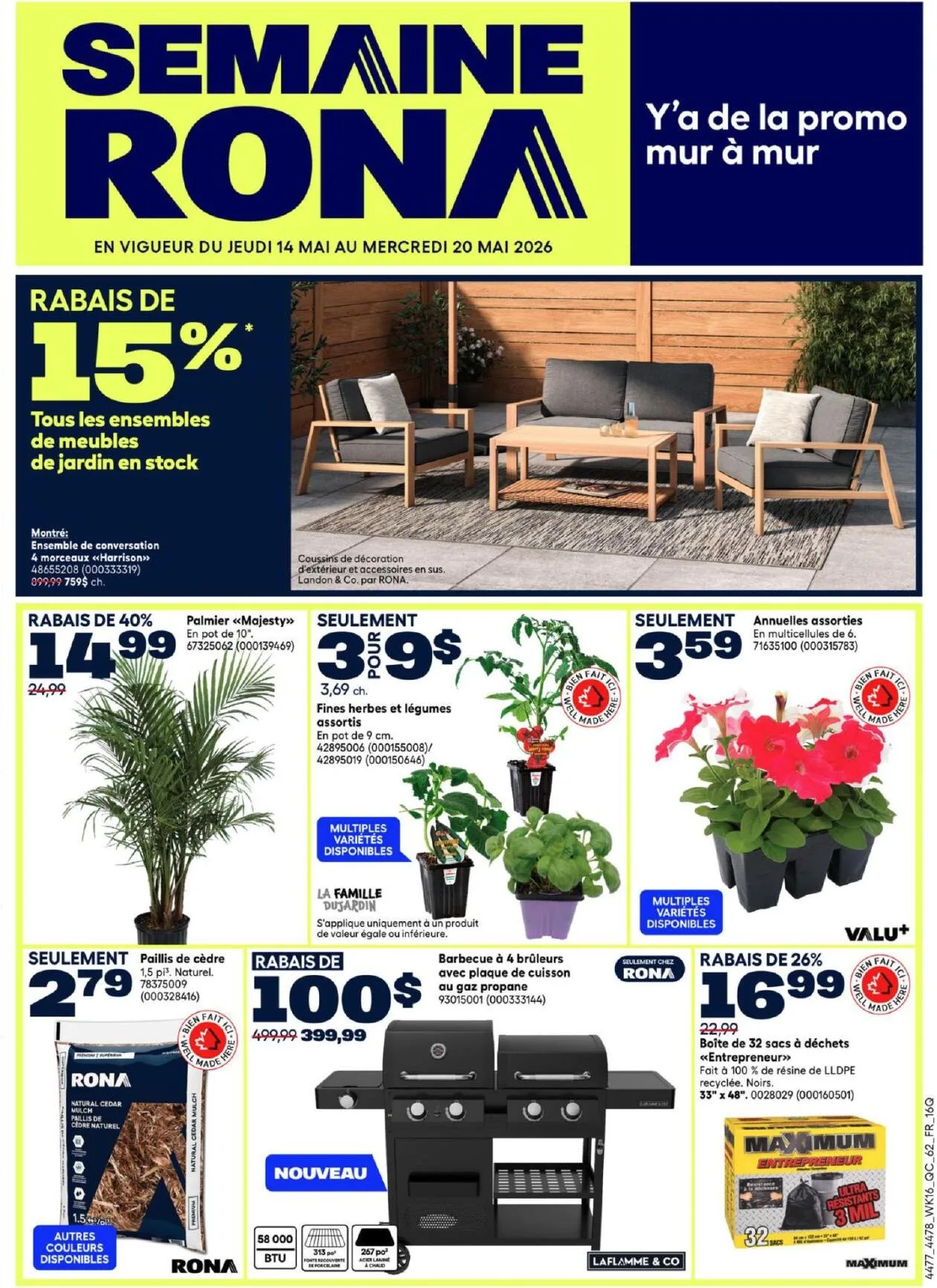 Page 1 de la Circulaire Rona du 14 au 20 mai 2026