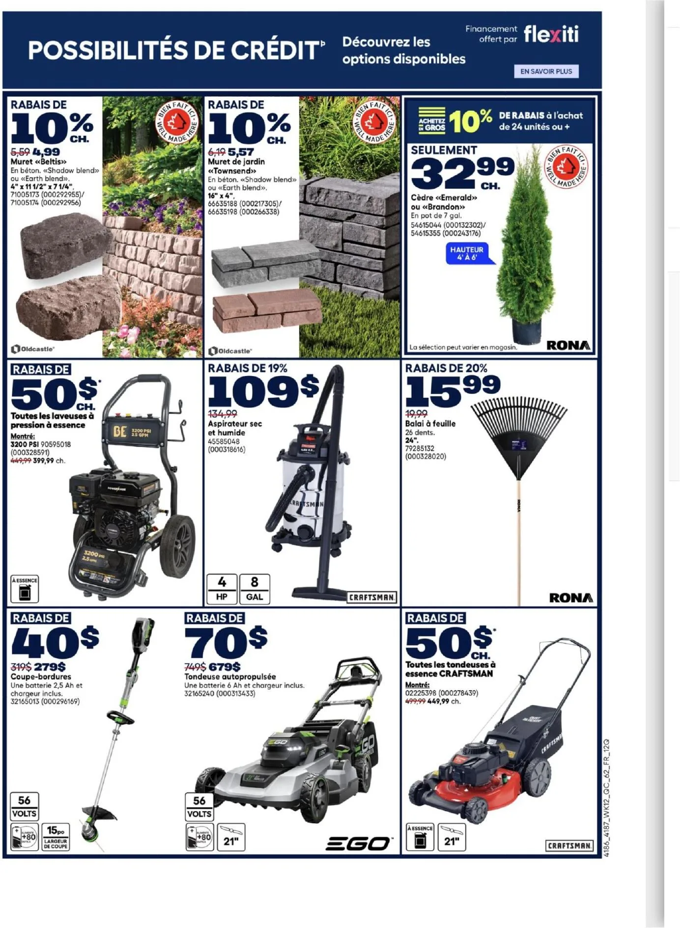 Page 2 de la Circulaire Rona du 16 au 22 avril 2026