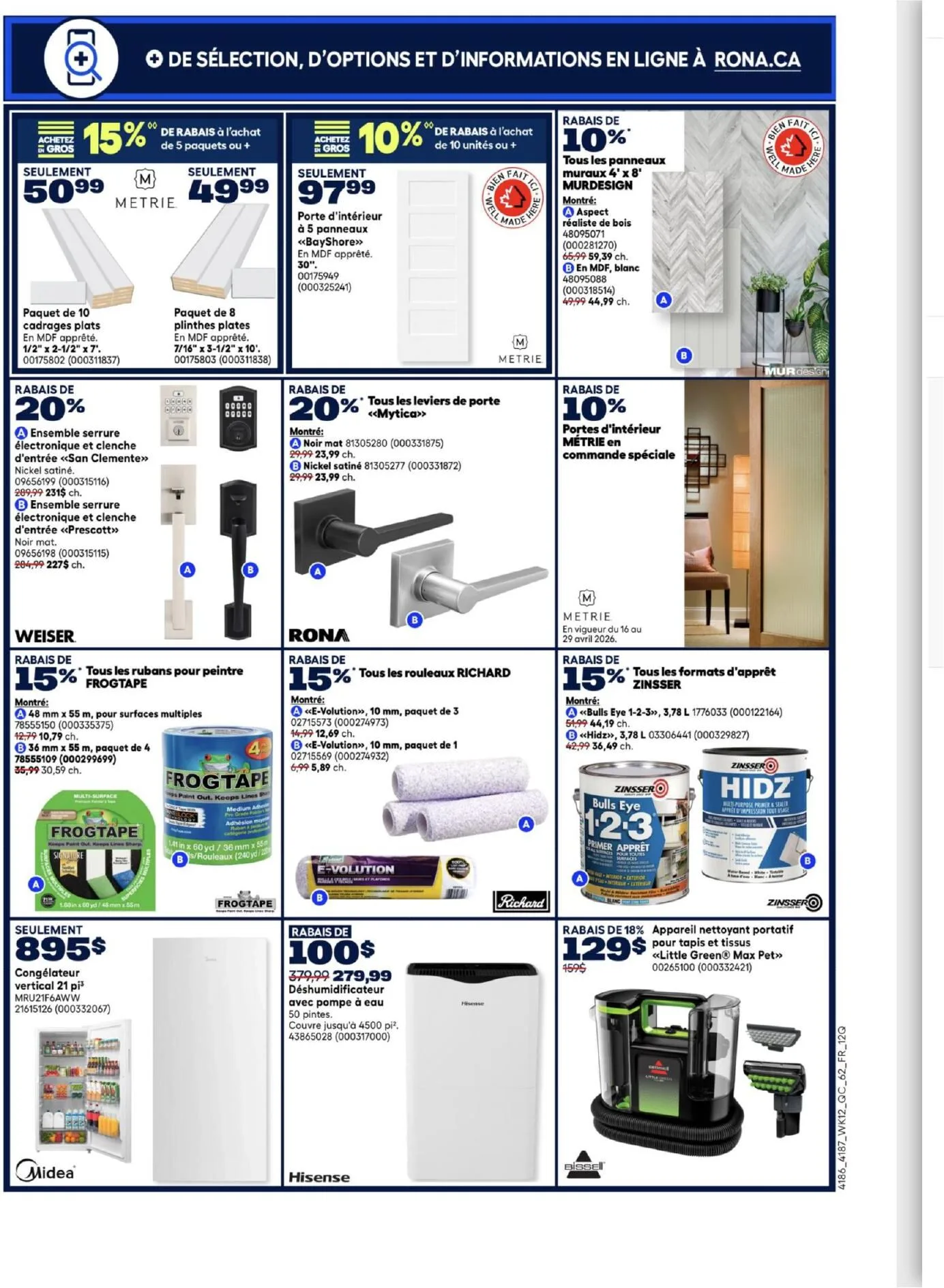 Page 15 de la Circulaire Rona du 16 au 22 avril 2026