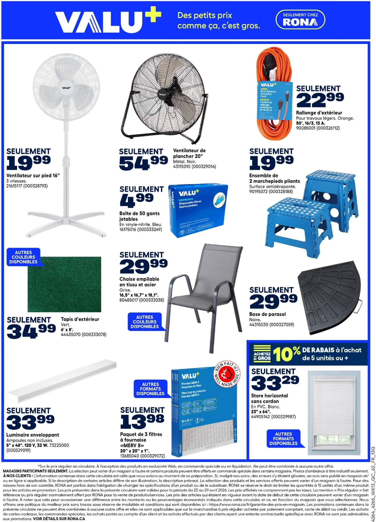 Page 6 de la Circulaire Rona du 23 au 29 avril 2026