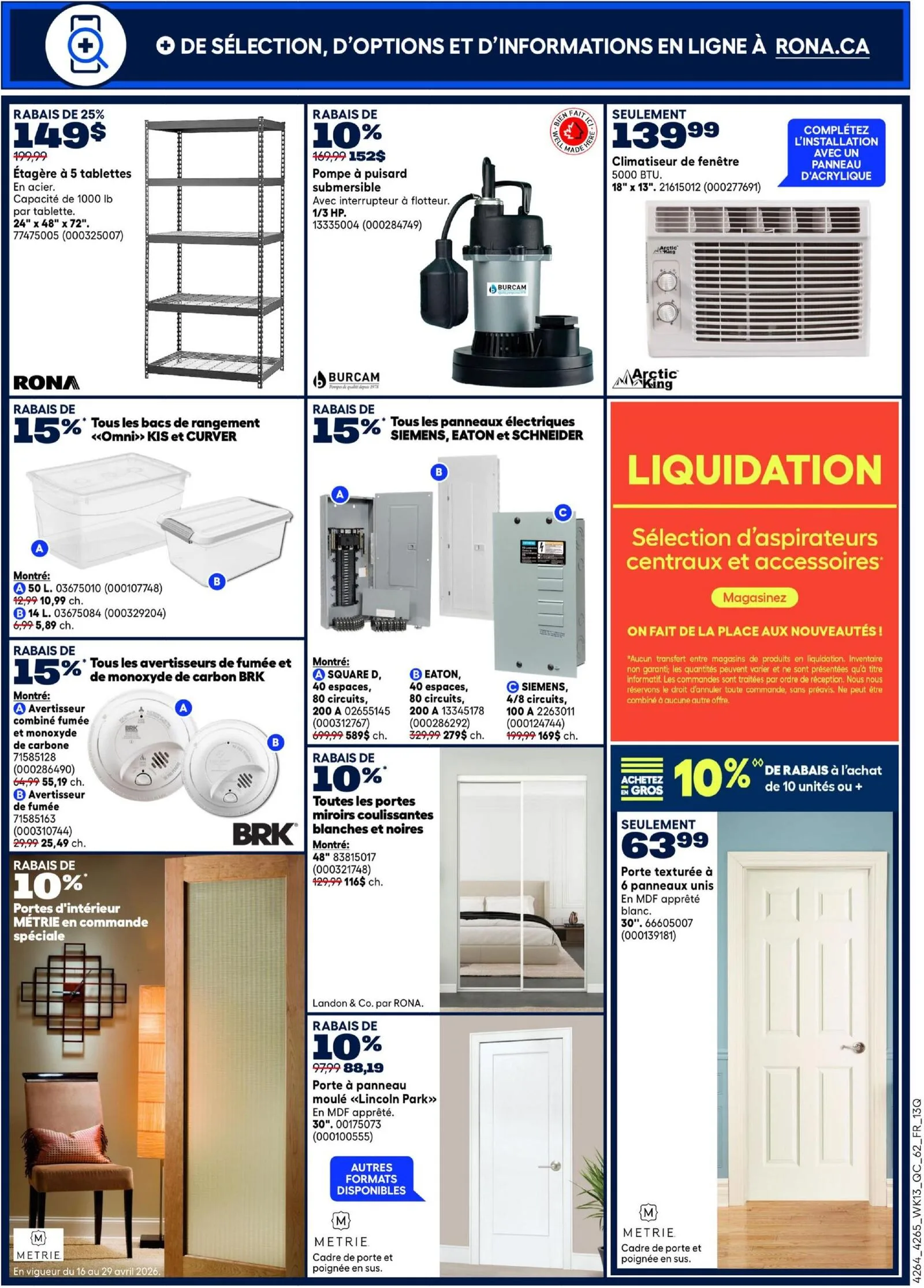 Page 16 de la Circulaire Rona du 23 au 29 avril 2026