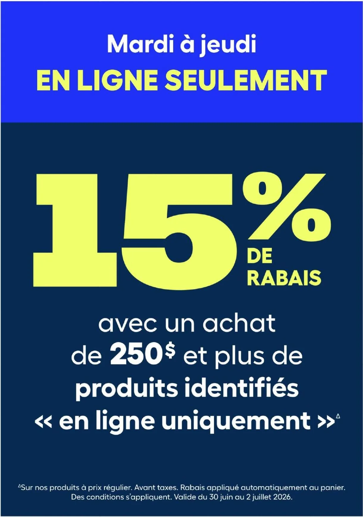 Page 1 de la Circulaire Rona du 25 juin au 1 juillet 2026