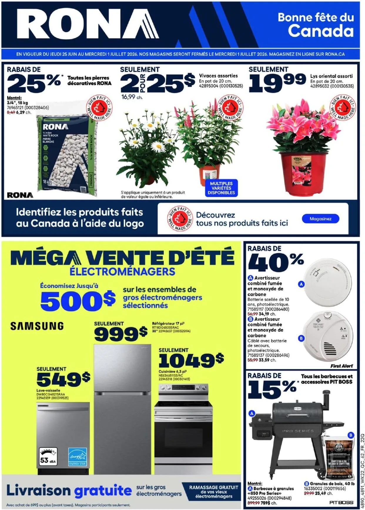 Page 2 de la Circulaire Rona du 25 juin au 1 juillet 2026