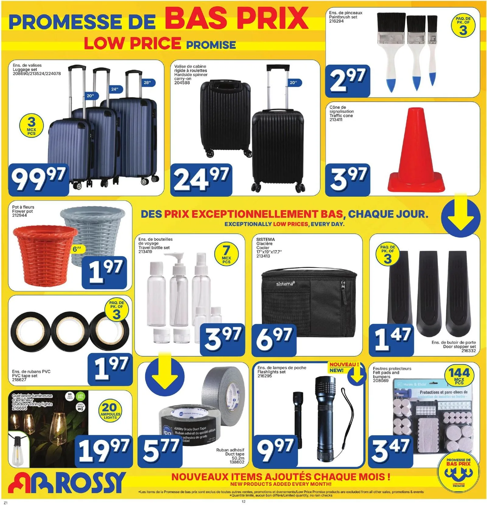 Page 12 de la Circulaire Rossy Promesse de Bas Prix du 27 août au 23 septembre 2026