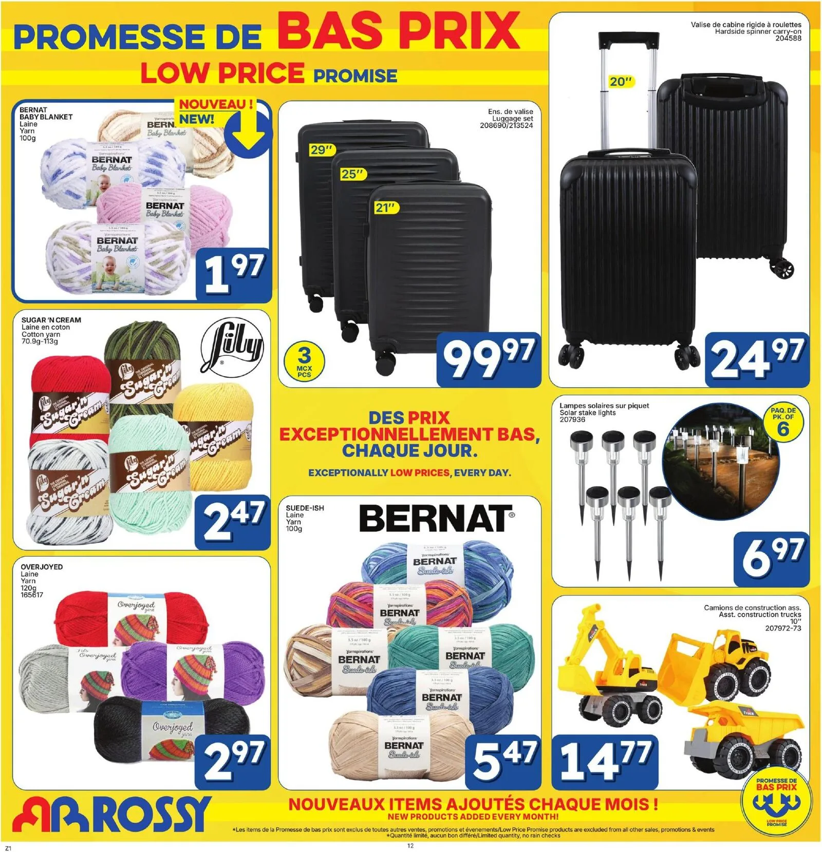 Page 12 de la Circulaire Rossy Promesse de bas prix du 30 avril au 27 mai 2026