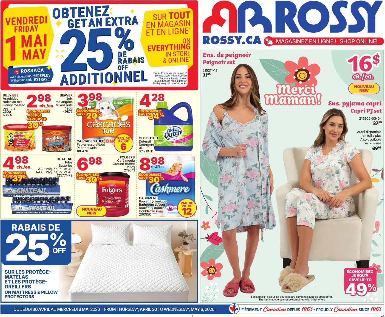 Page 1 de la Circulaire Rossy Solde web du 30 avril au 6 mai 2026