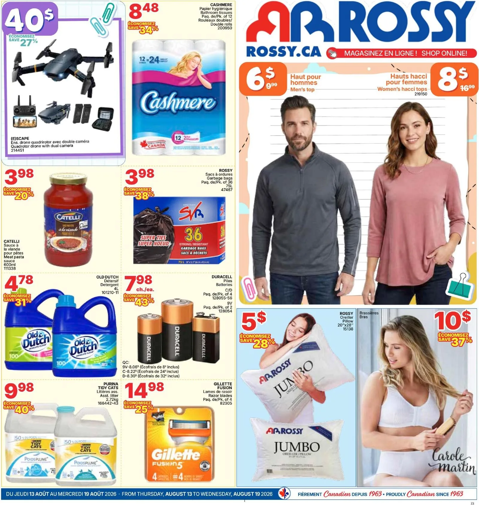 Page 1 de la Circulaire Rossy du 13 au 19 août 2026