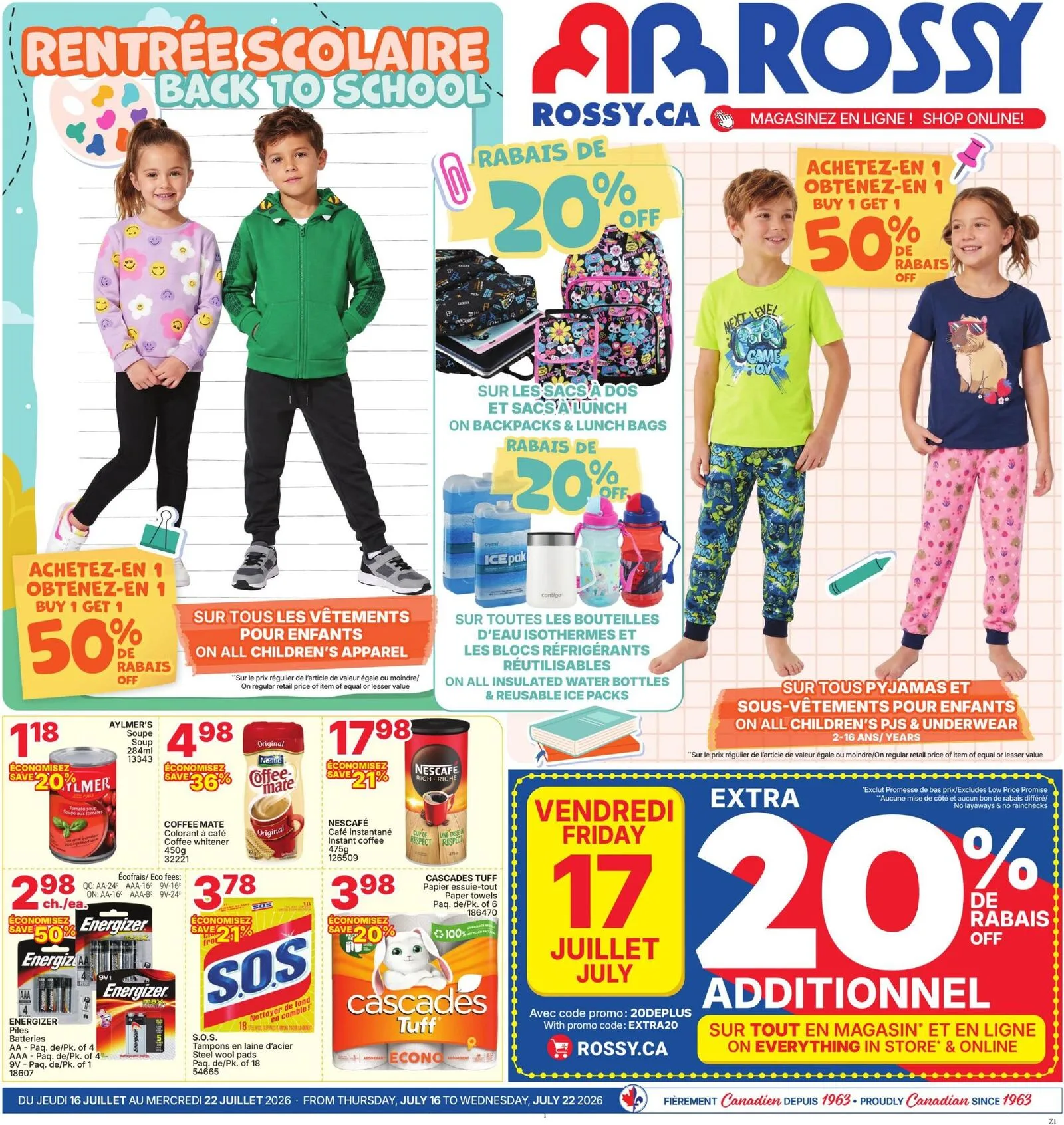 Page 1 de la Circulaire Rossy du 16 au 22 juillet 2026