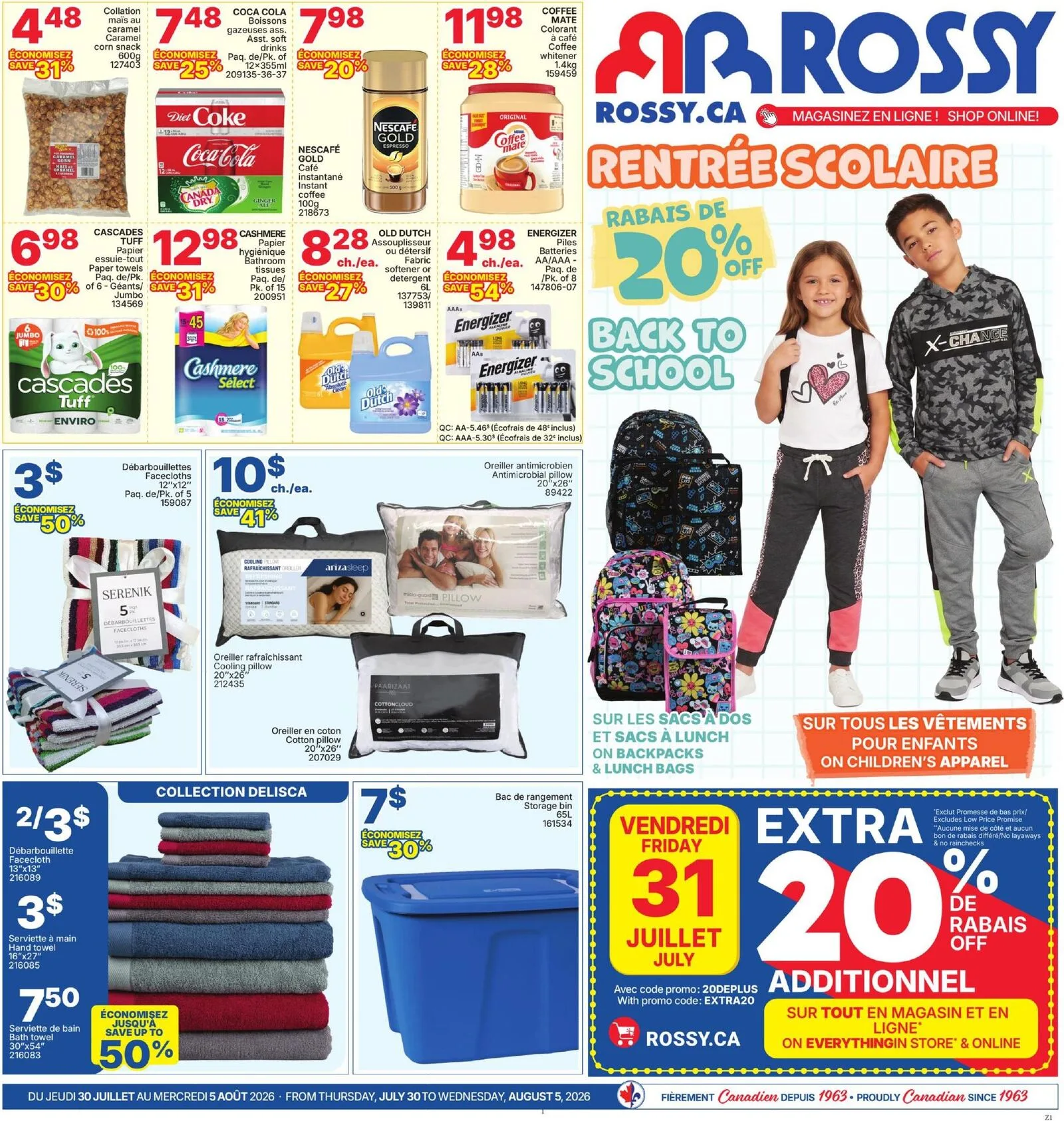Page 1 de la Circulaire Rossy du 30 juillet au 5 août 2026