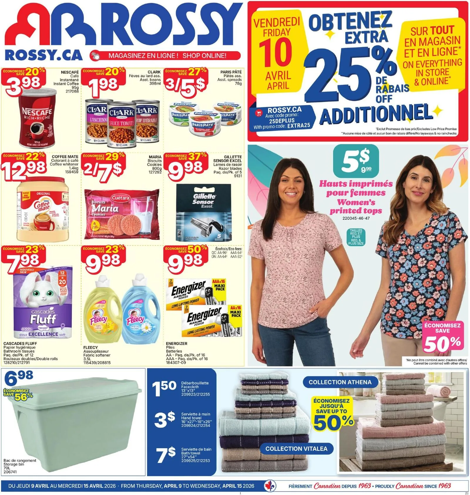 Page 1 de la Circulaire Rossy du 9 au 15 avril 2026