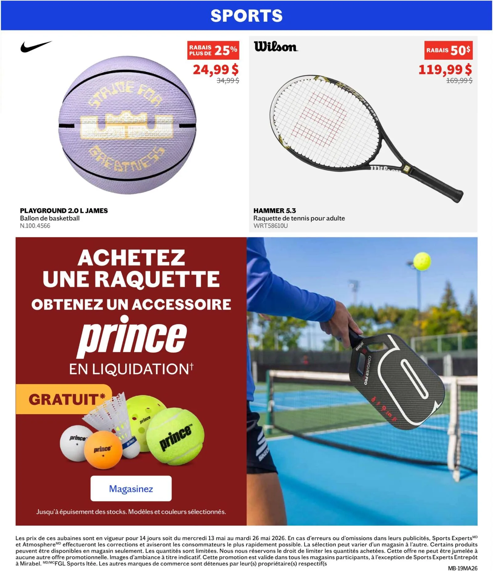 Page 8 de la Circulaire Sports Experts du 13 au 26 mai 2026
