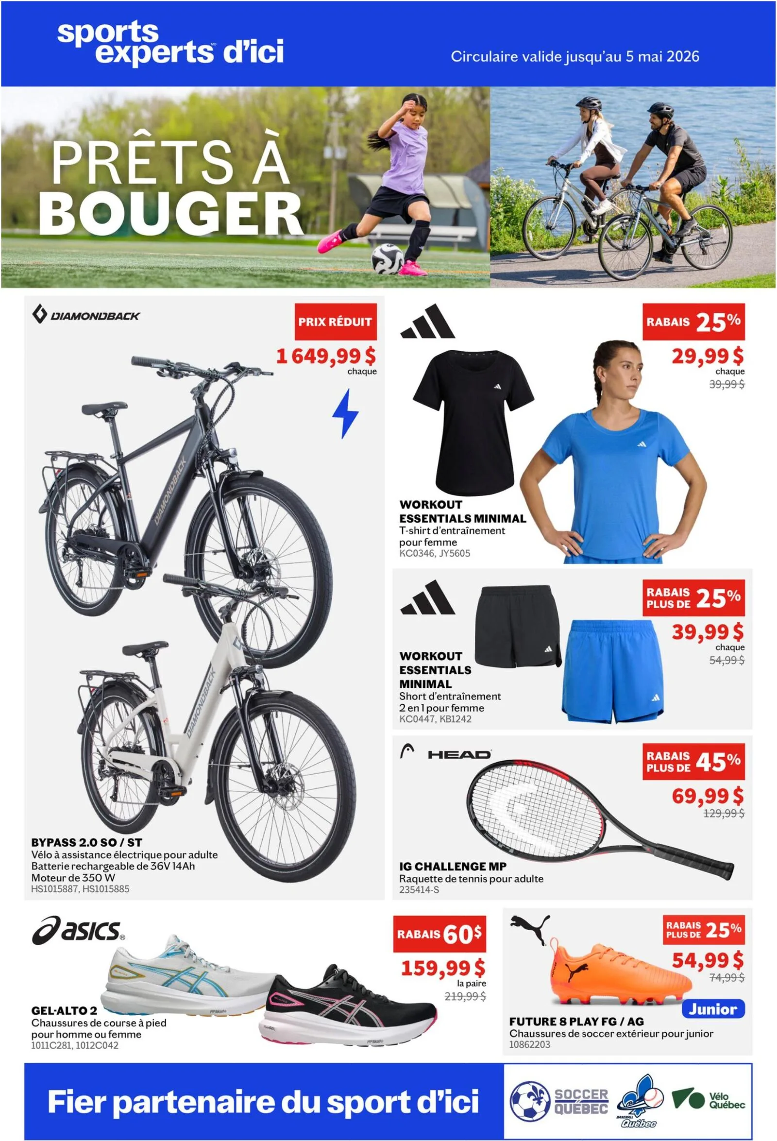 Page 1 de la Circulaire Sports Experts du 15 avril au 5 mai 2026