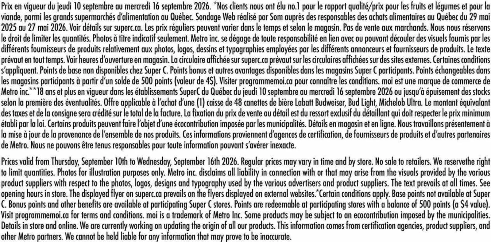 Page 21 de la Circulaire Super C du 10 au 16 septembre 2026