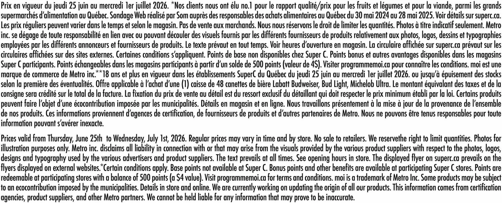 Page 16 de la Circulaire Super C du 25 juin au 1 juillet 2026
