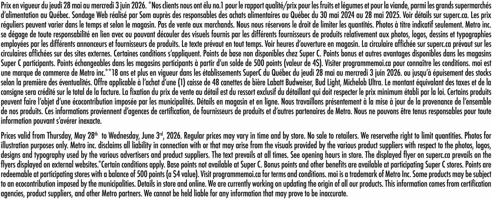Page 20 de la Circulaire Super C du 28 mai au 3 juin 2026