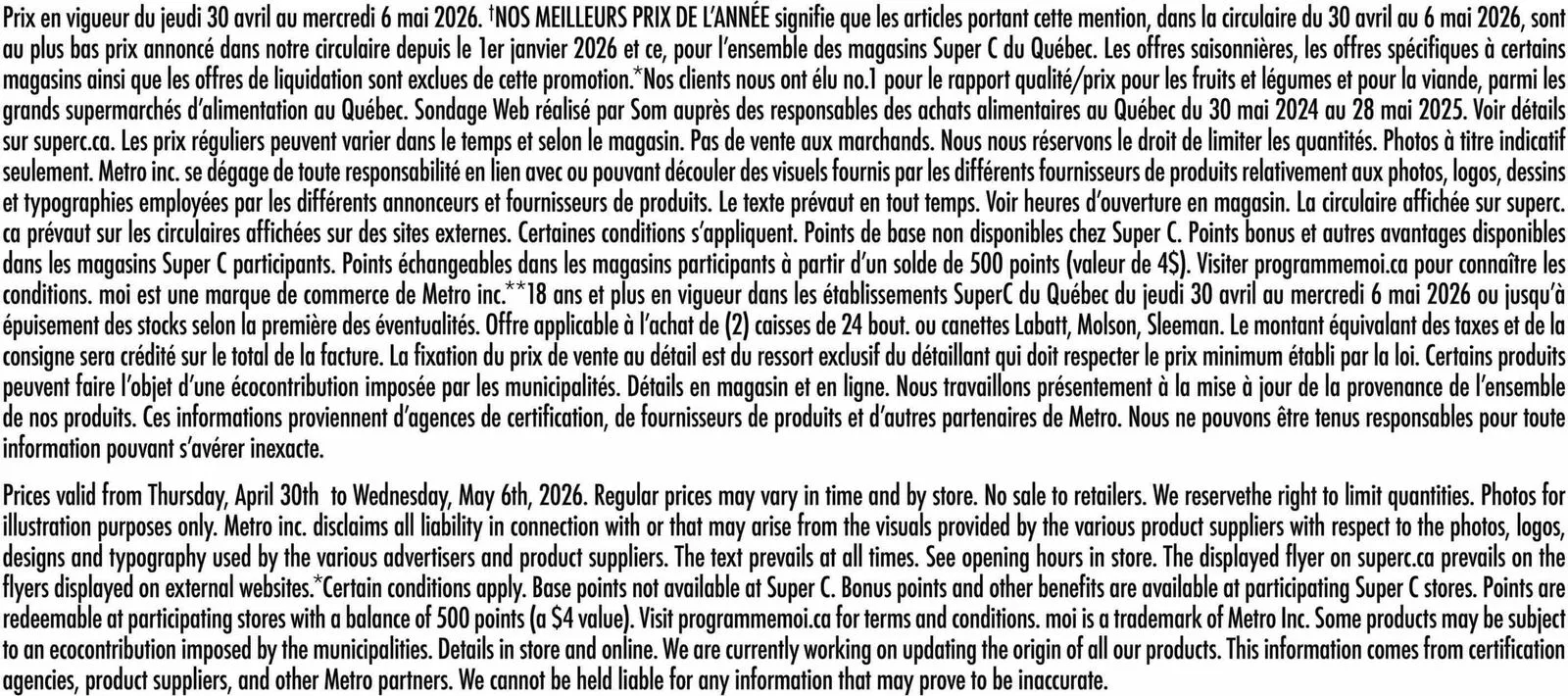 Page 19 de la Circulaire Super C du 30 avril au 6 mai 2026