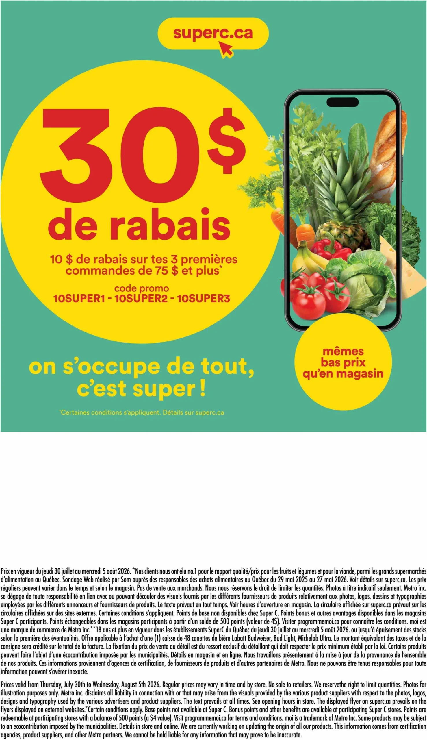 Page 19 de la Circulaire Super C du 30 juillet au 5 août 2026