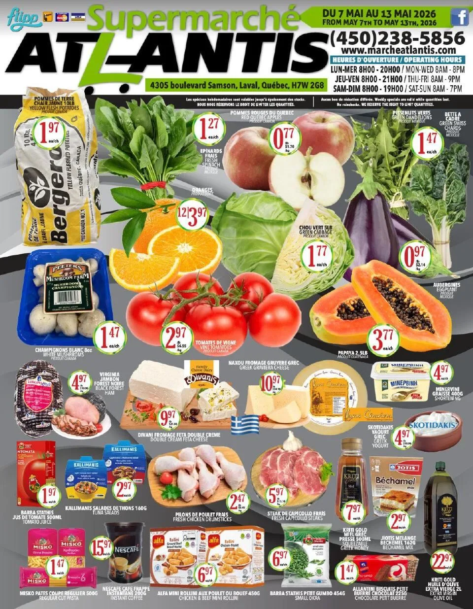 Page 1 de la Circulaire Supermarché Atlantis du 7 au 13 mai 2026