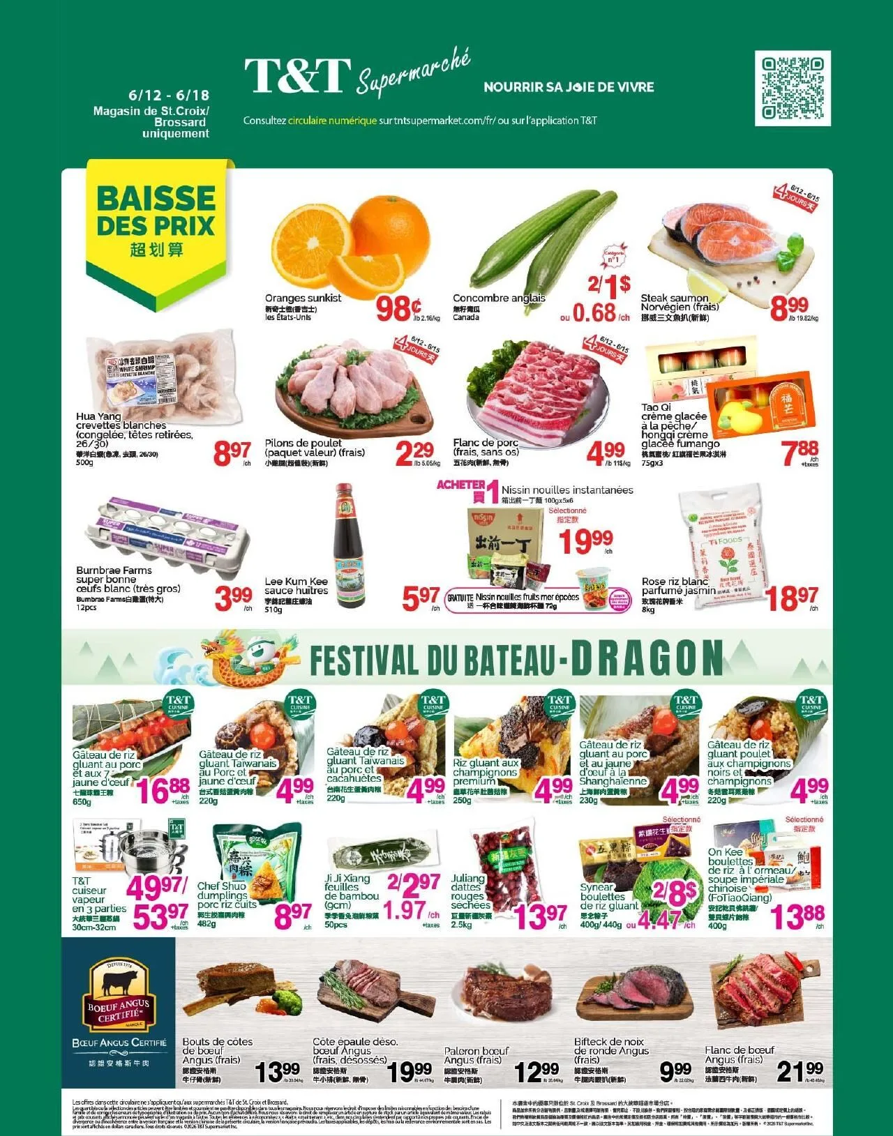 Page 1 de la Circulaire Supermarché T&T du 12 au 18 juin 2026
