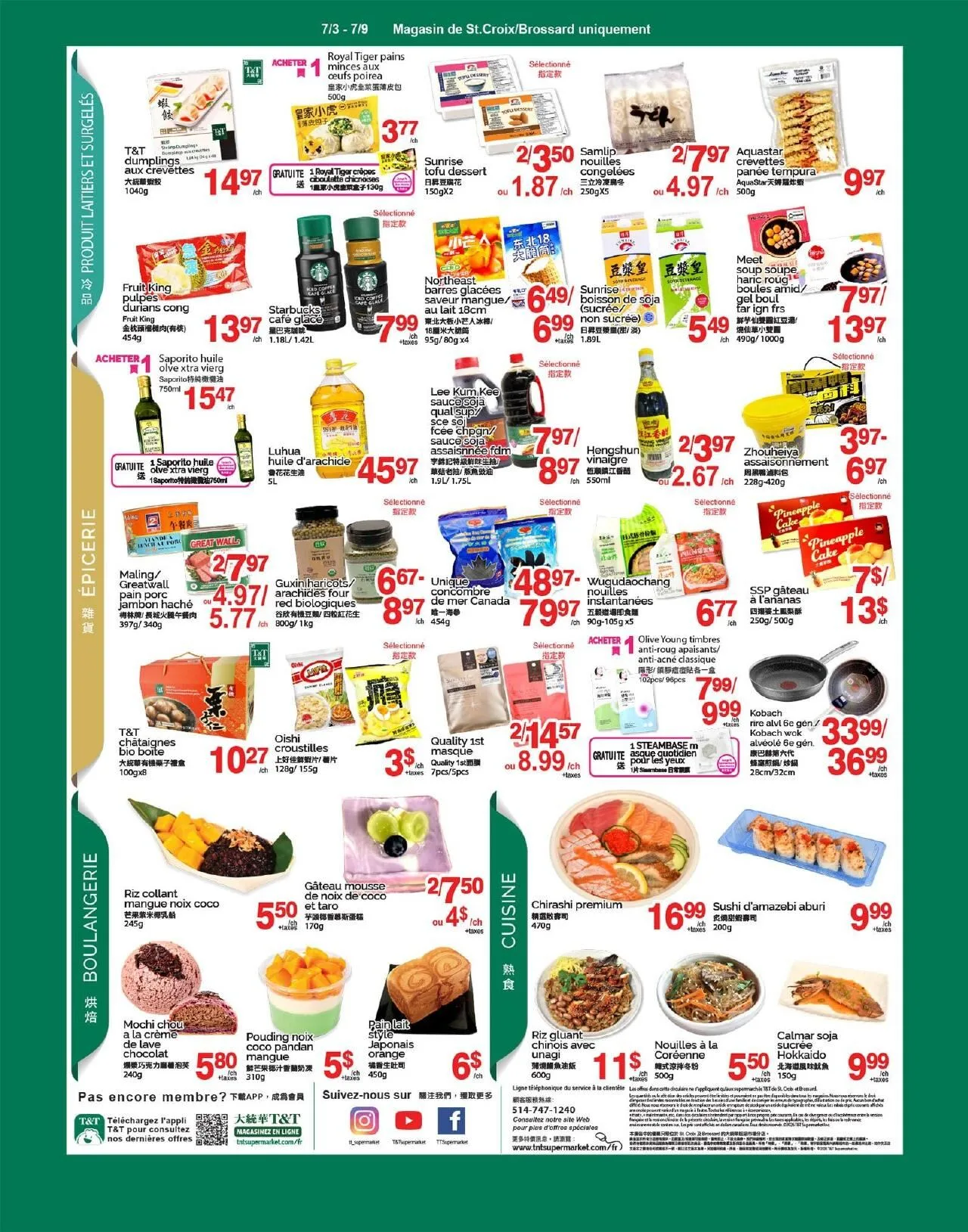 Page 3 de la Circulaire Supermarché T&T du 3 au 9 juillet 2026