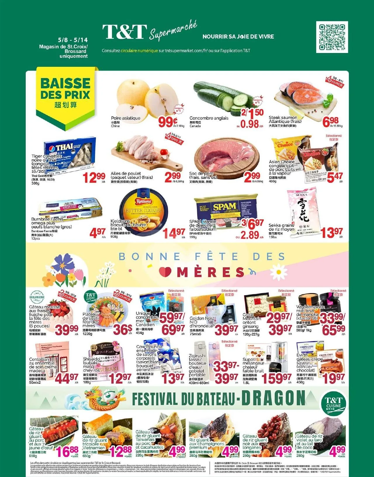Page 1 de la Circulaire Supermarché T&T du 8 au 14 mai 2026