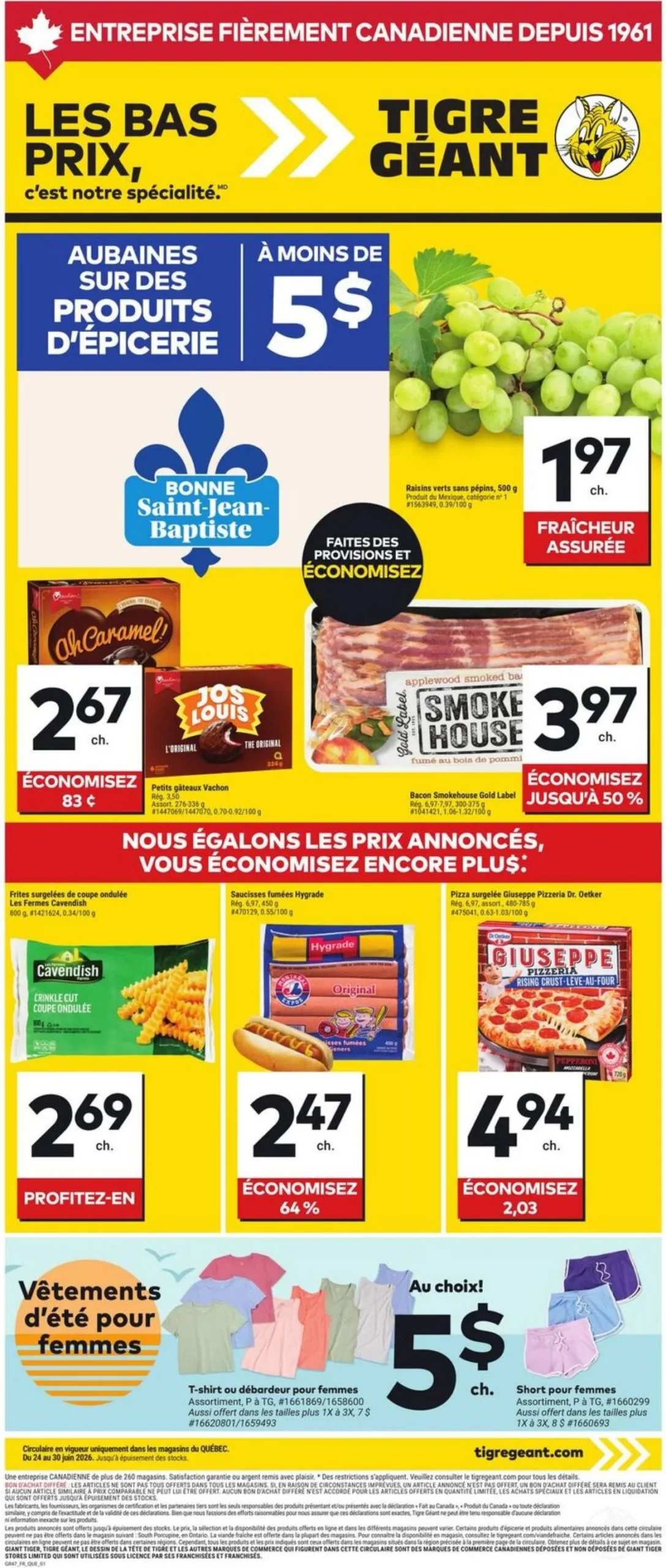 Page 1 de la Circulaire Tigre Géant du 24 au 30 juin 2026