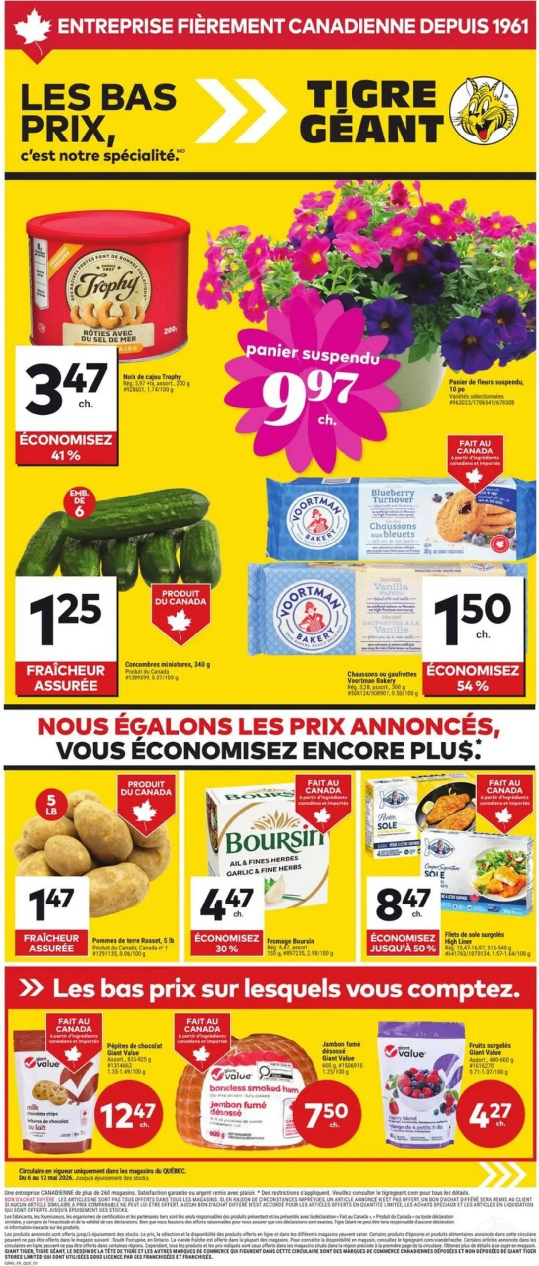 Page 1 de la Circulaire Tigre Géant du 6 au 12 mai 2026