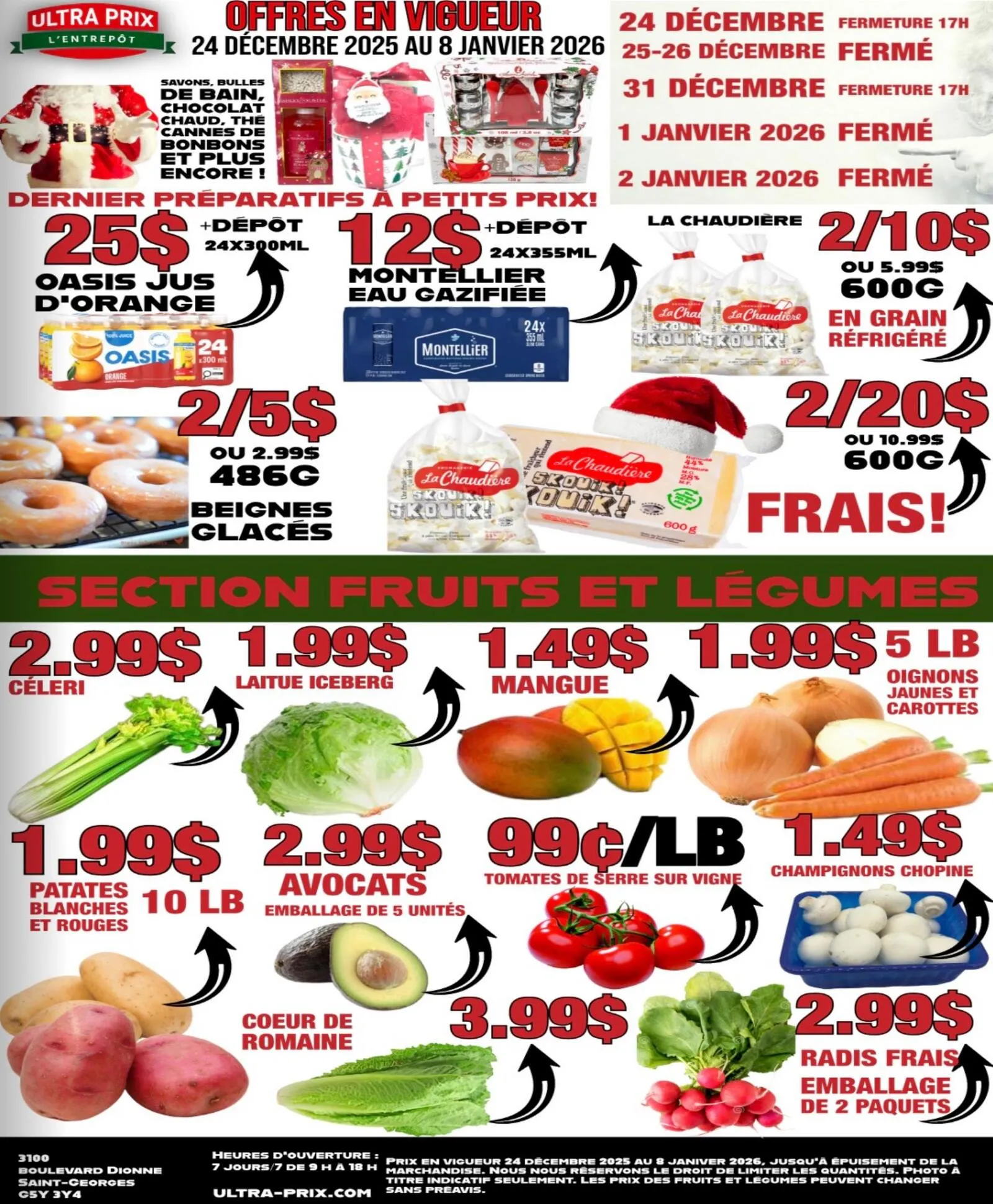 Page 2 de la Circulaire Ultra Prix L&rsquo;Entrepôt du 24 décembre 2025 au 8 janvier 2026
