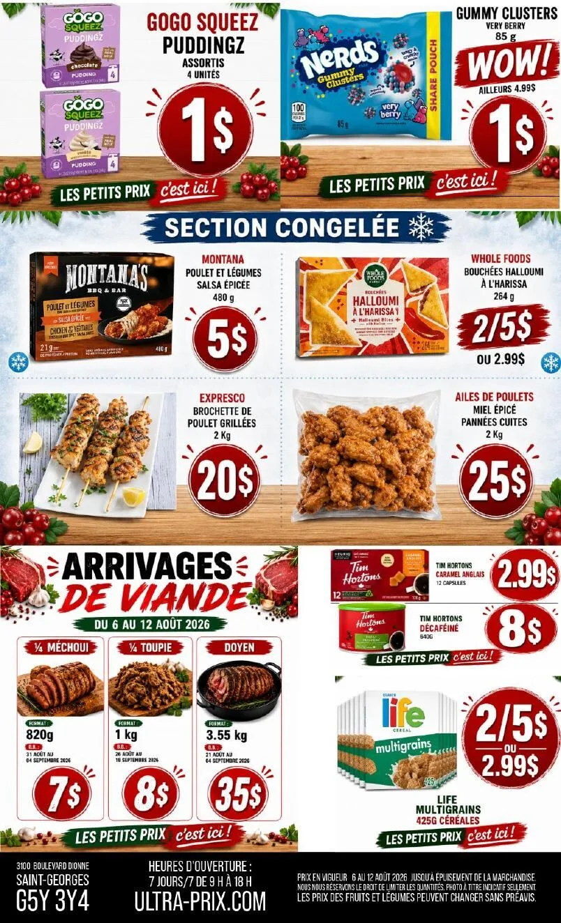 Page 1 de la Circulaire Ultra Prix L&rsquo;Entrepôt du 6 au 12 août 2026