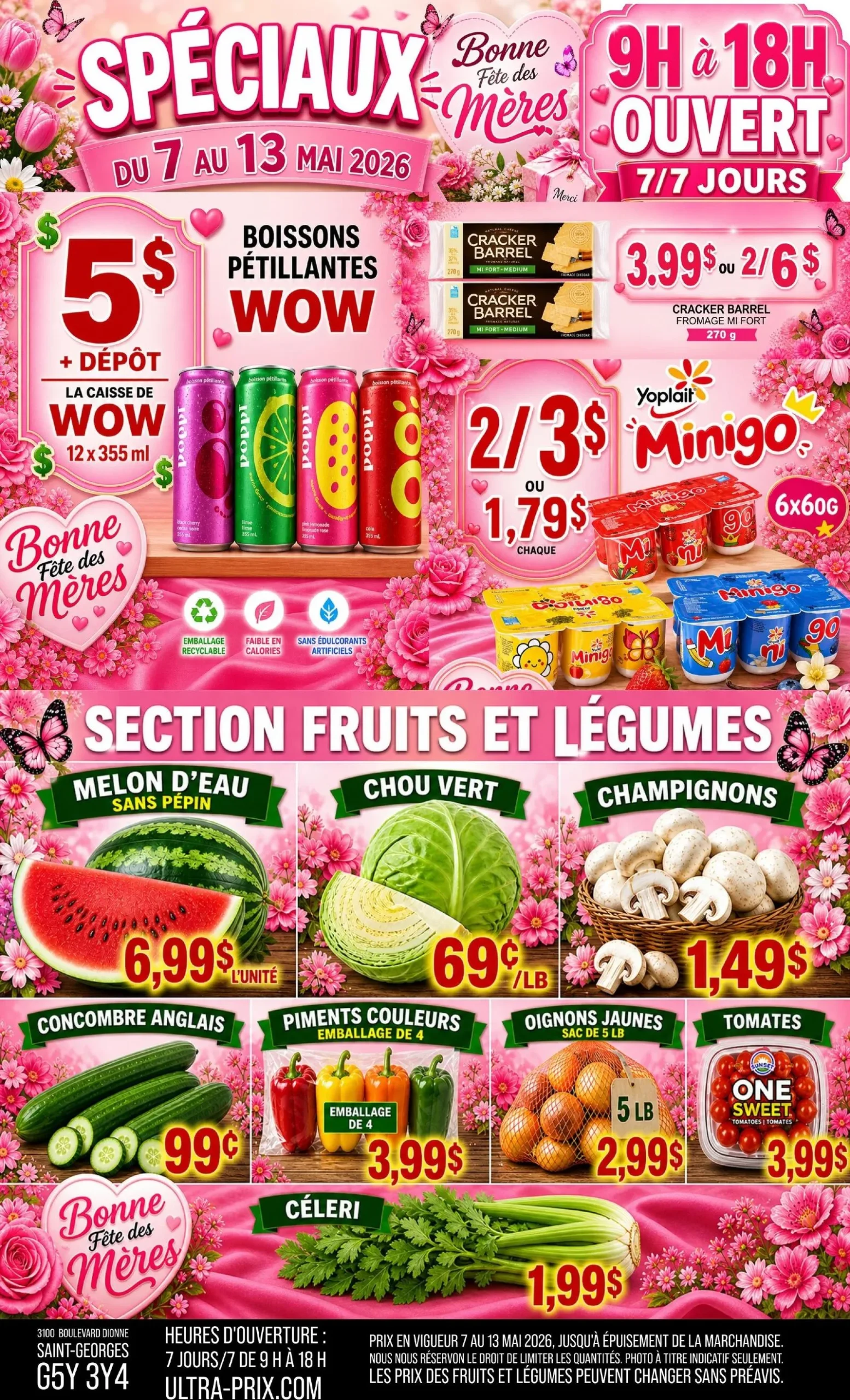 Page 1 de la Circulaire Ultra Prix L&rsquo;Entrepôt du 7 au 13 mai 2026