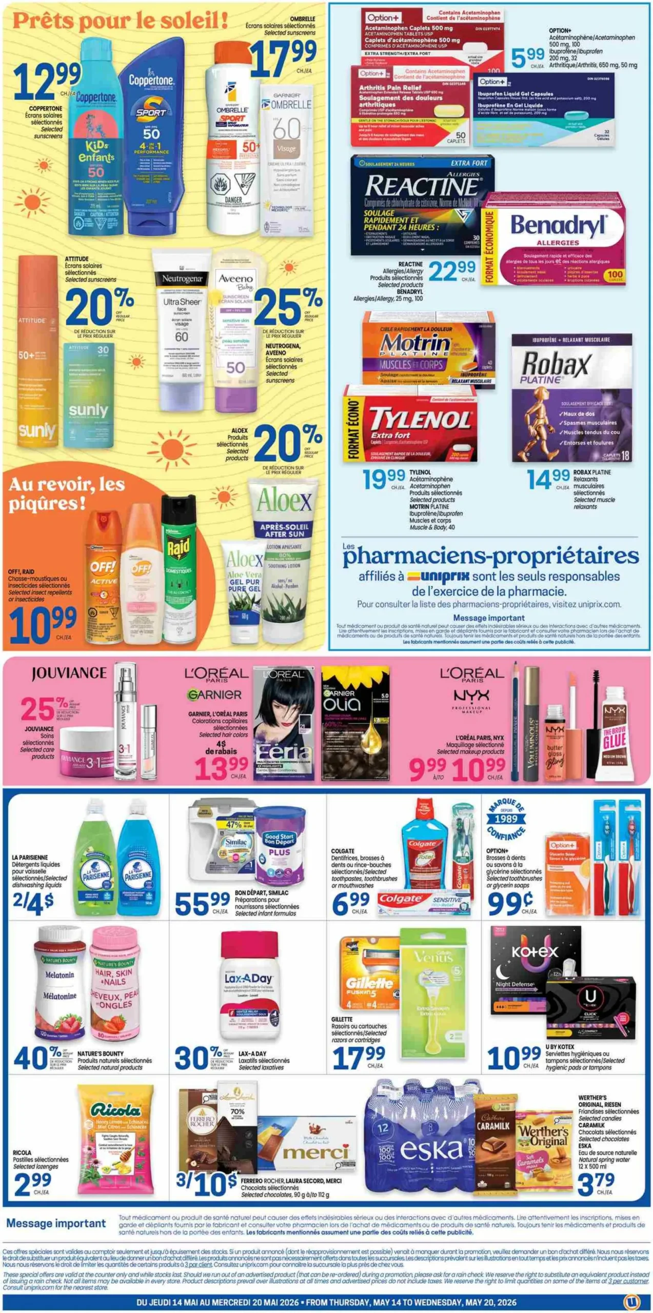 Page 2 de la Circulaire Uniprix du 14 au 20 mai 2026