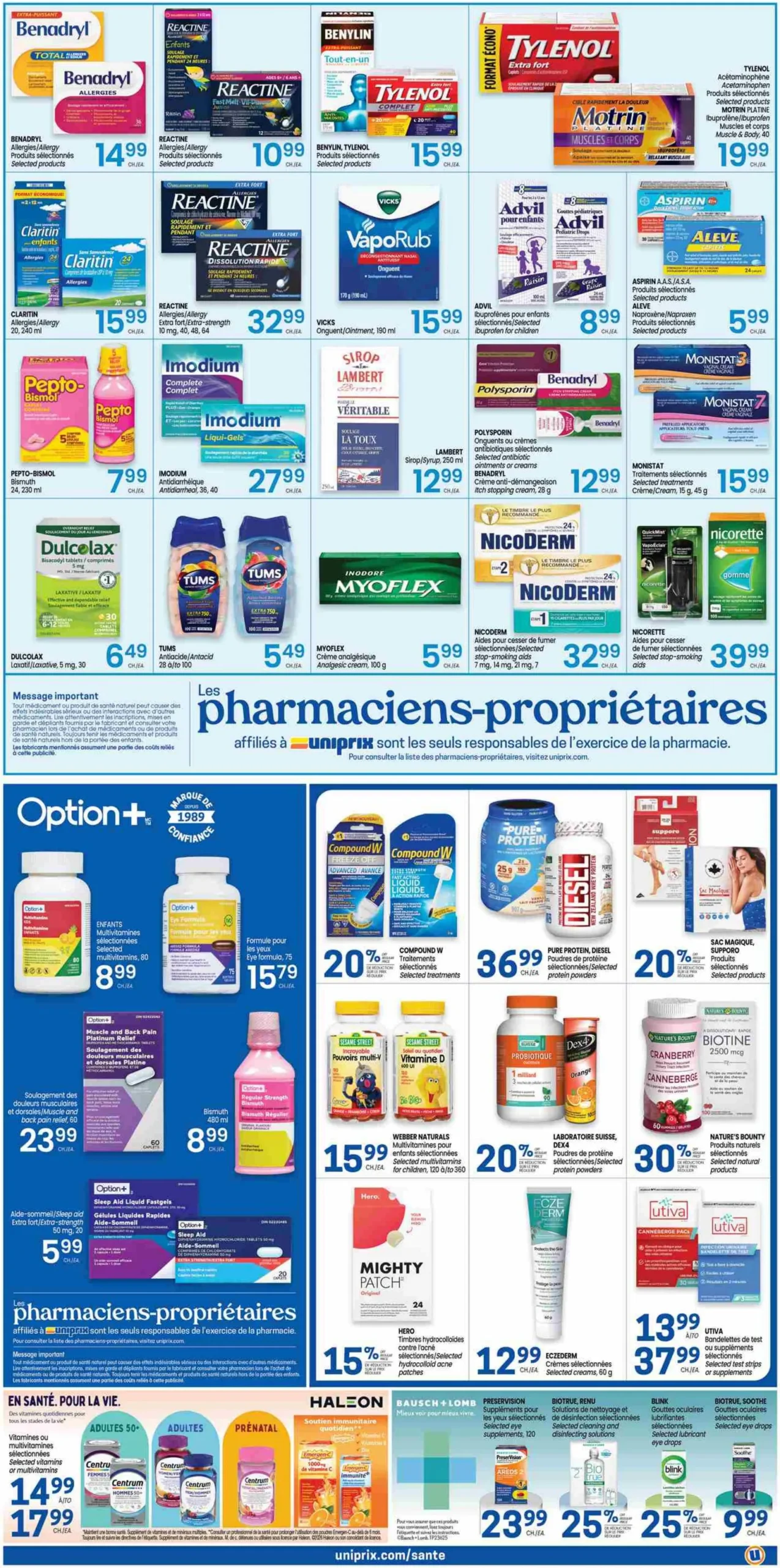 Page 3 de la Circulaire Uniprix du 16 au 22 avril 2026