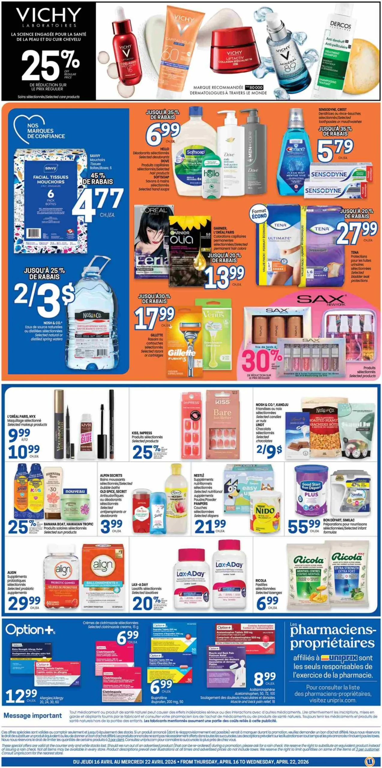 Page 2 de la Circulaire Uniprix du 23 au 29 avril 2026