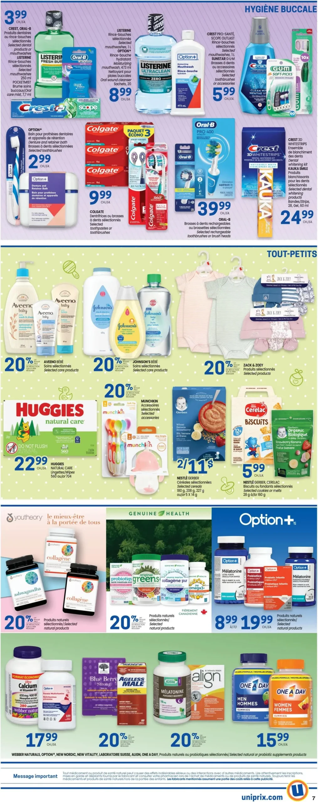 Page 7 de la Circulaire Uniprix du 25 au 31 décembre 2025