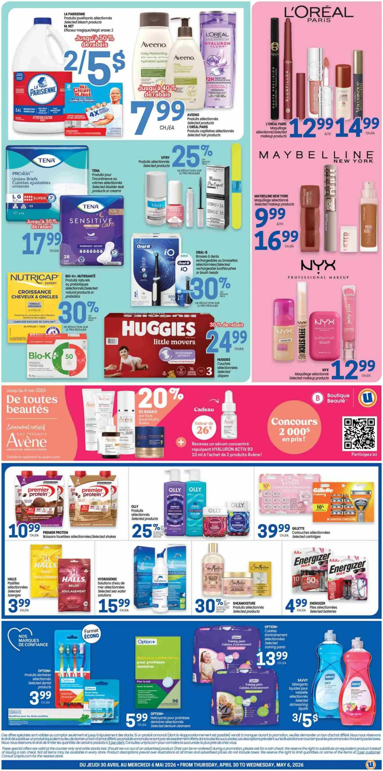 Page 2 de la Circulaire Uniprix du 30 avril au 6 mai 2026