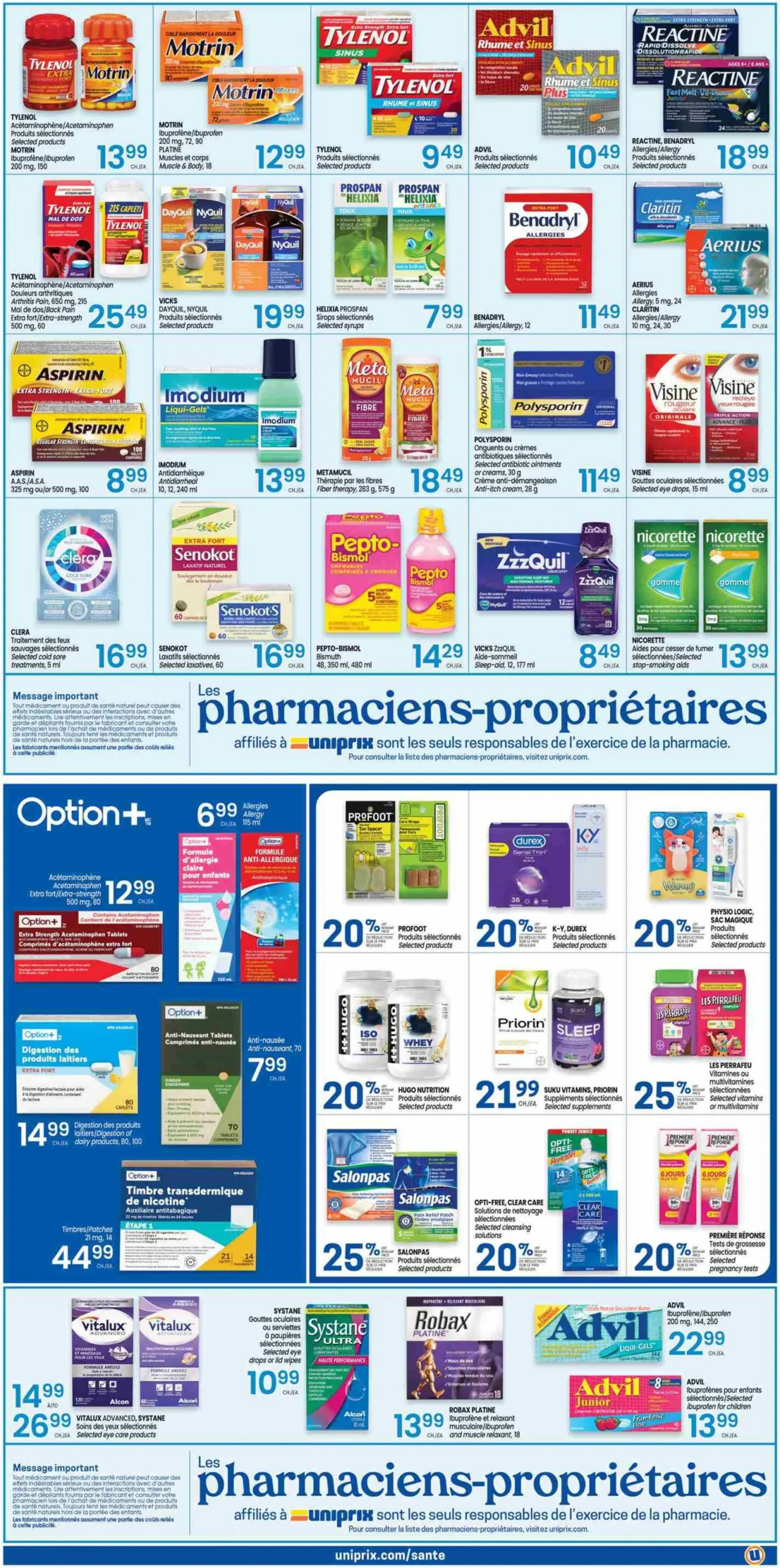 Page 3 de la Circulaire Uniprix du 9 au 15 avril 2026
