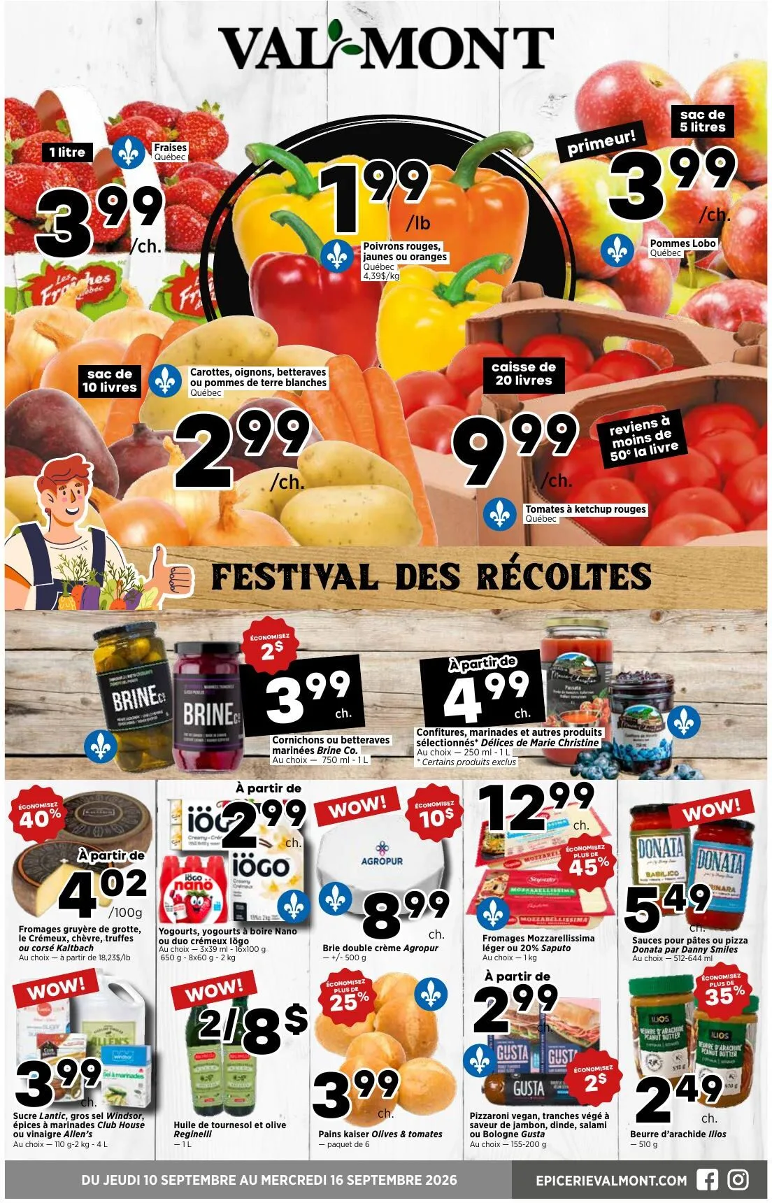 Page 1 de la Circulaire Val-Mont du 10 au 16 septembre 2026