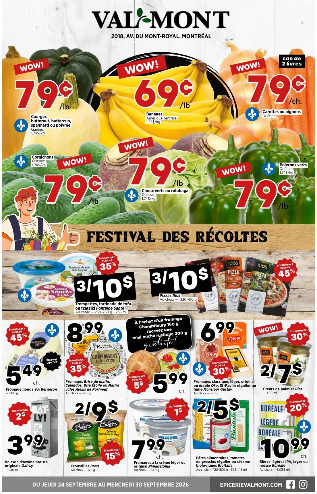 Page 1 de la Circulaire Val-Mont du 24 au 30 septembre 2026