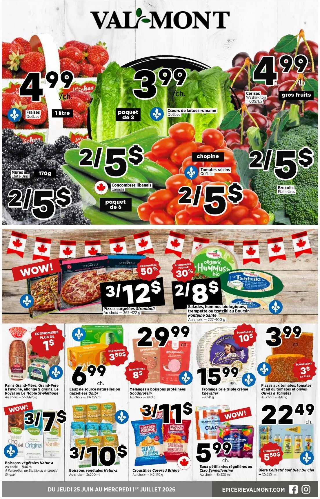 Page 1 de la Circulaire Val-Mont du 25 juin au 1 juillet 2026