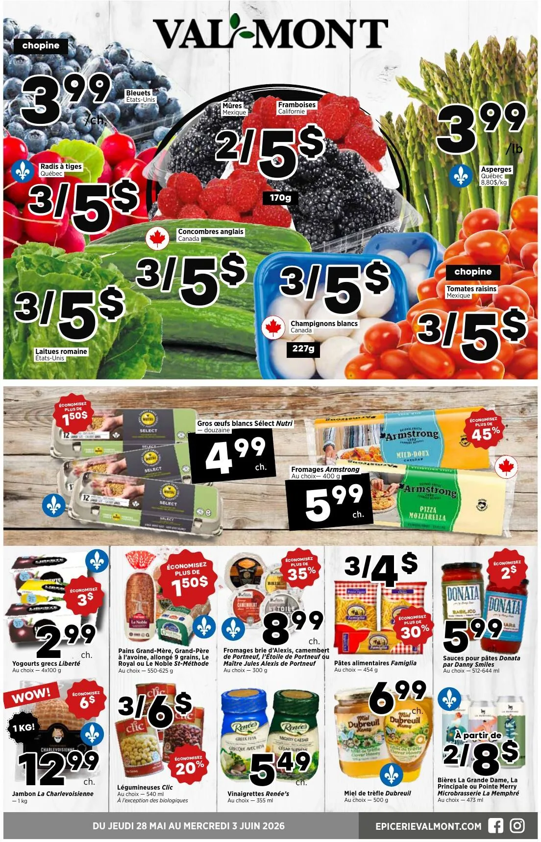 Page 1 de la Circulaire Val-Mont du 28 mai au 3 juin 2026