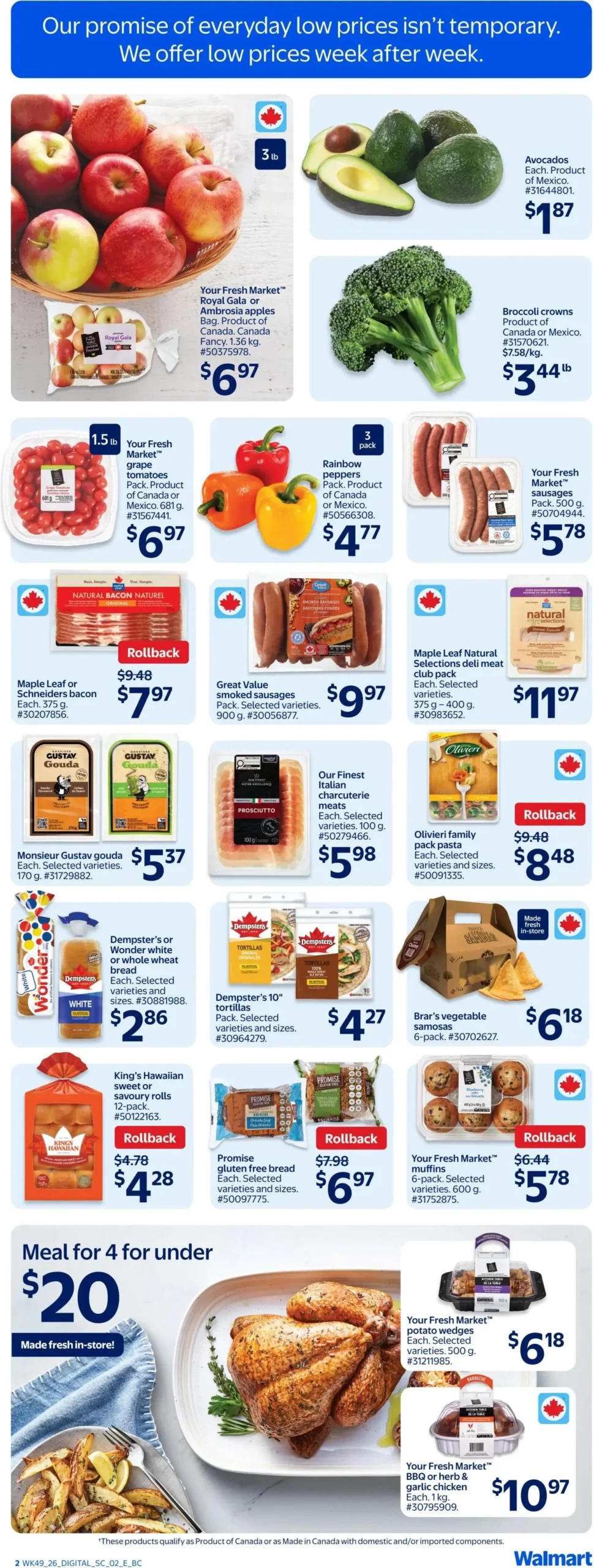 Page 2 de la Circulaire Walmart du 1 au 7 janvier 2026