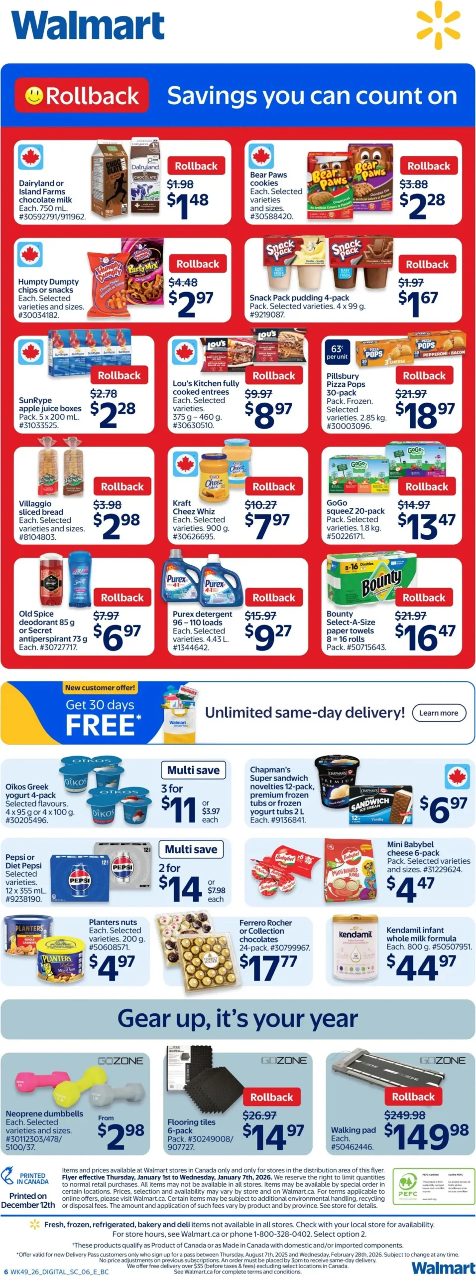 Page 6 de la Circulaire Walmart du 1 au 7 janvier 2026